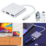 Hub USB-C 3 en 1 Usb, HDMI, PD tipo C - Hoco